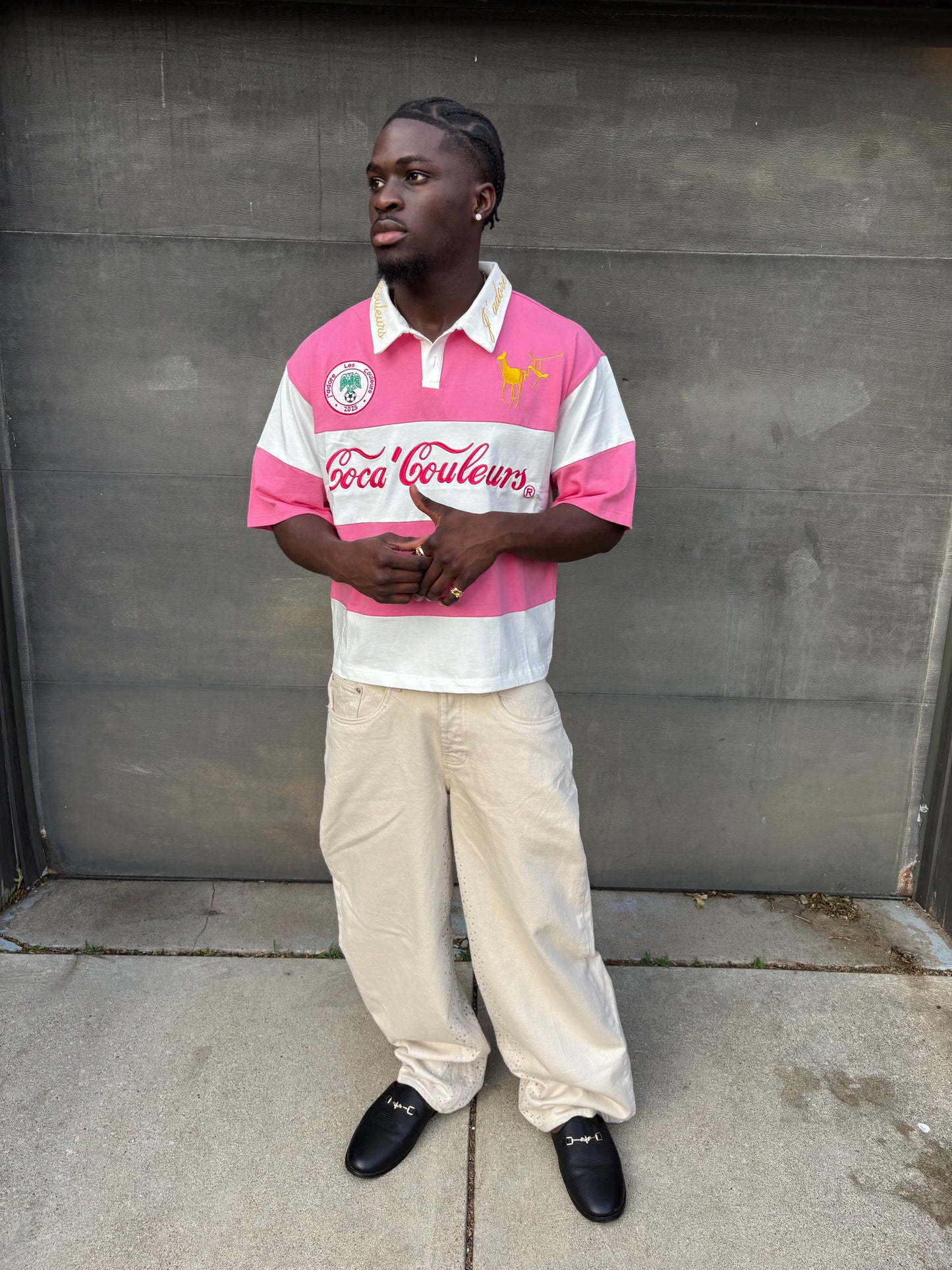 “NOT POLO” PINK RUGBY POLO(V3)