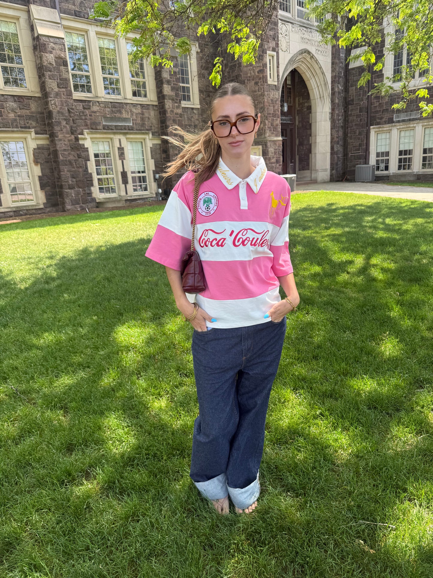“NOT POLO” PINK RUGBY POLO(V3)